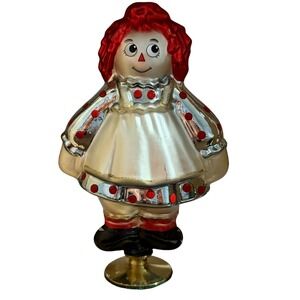 Raggedy Ann 1998 Kurt S. Adler Glass Christmas Ornament  Simon Schuster